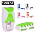thumbnail image 2 of Opvise Bathroom Lazy Wall Mount Toothbrush Holder Automatic Toothpaste Dispenser Set Blue, 2 of 5