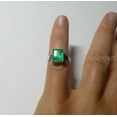 thumbnail image 4 of Emerald Gold Ring, Micron Plated Jewelry, 925 Silver Ring, Father's Day, AAA Natural Emerald, May Birthstone Ring, Heavy Mens Ring, Spiritual Healing Gemstone, Christmas, Mens Tiny Ring, 4 of 4