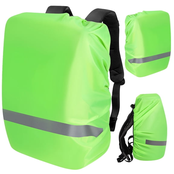 FONWILYO 3-Pack Reflective Backpack Covers for Hiking, Rain , Mlins Green