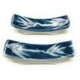 thumbnail image 6 of TJ Global Ceramic Square Shape Japanese Sushi for 2 Set, One Plate, Two Chopstick Holders, Two Pairs of Chopsticks, and Two Soy Sauce Dishes, Glazed (#2), 6 of 6