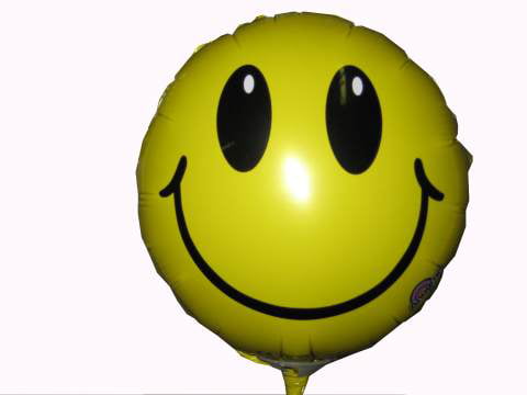 Cti Stick Balloon Yellow Smiley Face - Walmart.com
