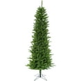 thumbnail image 4 of Christmas Time 7.5-Ft Prelit Winter Wonderland Slim Green Christmas Tree with EZ Connect Clear Smart Lights and Metal Stand, 4 of 6