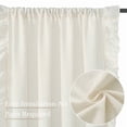 thumbnail image 2 of NICETOWN White Ruffle Curtains for Bedroom Living Room Decor, Shabby Chic Curtains Thick Linen Blend Rod Pocket Farmhouse Window Drapes, 52 x 84 Inch, 2 Panels, 2 of 7