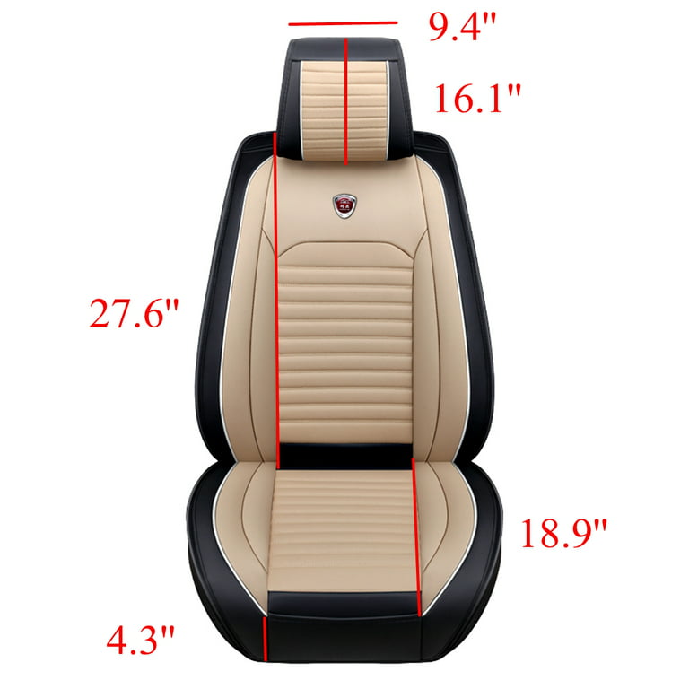 PU Leather Car Seat Cover for Front Seats, 1 Piece - Auto Seat Protector, Padded Front Seat Cushion for Auto Truck Van & Suv, Car Interior Cover