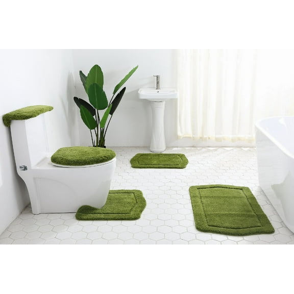 5Pc Set Bathroom Rug Vintage Collection
