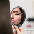 thumbnail image 4 of EeaseCA 1pc Vintage Style Handheld Mirror Ladies Cosmetic Mirror Carving Pattern Mirror, 4 of 9