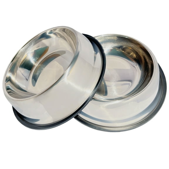 2-Pack 26oz Stainless Steel Dog Bowls with Rubber Bases for Medium/Large Dogs Cats Pets