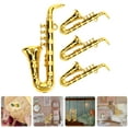 thumbnail image 2 of MasteelfCA 4 Pcs Mini Saxophone Modèle Mini Saxophone Instruments de Musique Maison de Poupée Mini Saxophone, 2 of 9