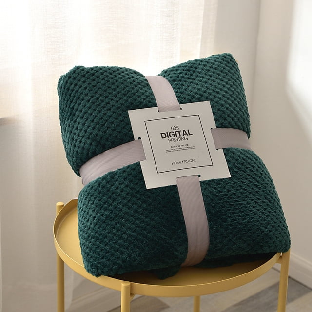 Pompotops Scratch Thickened Solid Color Borlaug Sofa Blanket Flannel Blanket Clearance