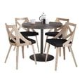 thumbnail image 5 of Dakota-Charlotte Dining Set, Small Dining Table Set for 4, Kitchen Table Chairs Set of 4, Kitchen & Dining Room Sets, Kitchen Table Sets, Dining Room Table Set for 4 (Charcoal), 5 of 5
