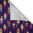 thumbnail image 3 of Fish Curtains 2 Panels Set, Rainbow Patterned Aquatic Creatures Silhouettes and Stripes Marine Fauna Aquarium, Window Drapes for Living Room Bedroom, 55W X 39L Inches, Multicolor, by Ambesonne, 3 of 3