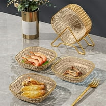 RXIRUCGD Modern Clear Plastic Serving Tray for Snacks and Appetizers, Versatile Party Platter for Dried Fruits Nuts Candy Display, Durable Kitchen Tableware for Home Entertaining and Gatherings