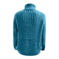 thumbnail image 5 of Lovskoo Sweaters for Women Turtleneck Solid Pullover High Neck Long Sleeve Knitting Loose Sweater Pullover Blue, 5 of 5
