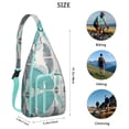 thumbnail image 4 of Artistic Print Sling Backpack - Abstract Design Shoulder Bag, Multi-Functional Travel Pack, 4 of 4
