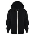 thumbnail image 2 of Kogui Boys Lightweight Jacket Boys' Long Sleeve, Soft Lined, Zip-Front Hoodie Sweatshirt Size 11-12 (Black,11-12 Years), 2 of 4