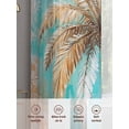 thumbnail image 6 of Boho Coastal Beach Sheer Curtains 72 Inch Length 2 Panels Set, Tropical Ocean Coconut Flower Plant Voile Window Treatment Rod Pocket Curtains Sheers Drapes for Bedroom/Living Room/Kitchen 52"x72"x2, 6 of 7