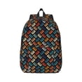 thumbnail image 2 of Rocae Retro Tape for Durable Canvas Backpack Leisure Large Bag Travel Rucksack Multi-function Backpack Medium, 2 of 8
