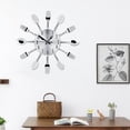 thumbnail image 2 of Oubit Cutlery Clock,Stainless Steel Cutlery Clock Clock Kitchen Decoration Wall Clock Sturdy Construction, 2 of 9