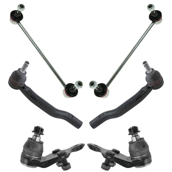 Front Ball Joint Tie Rod End Sway Bar Link Steering Suspension Kit Set 6pc PSA69185