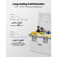 thumbnail image 3 of Portable 21 QT Insulated Hard Cooler with 30 Can Capacity, Lightweight Design with Large Handles and 37.4-inch Adjustable Shoulder Strap, Thick 0.79" Insulation for Long-Lasting Cooling, 3 of 10
