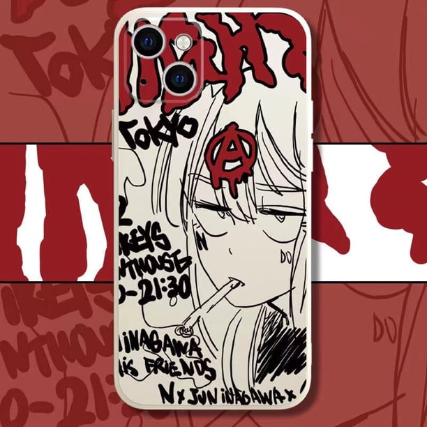 Funda de teléfono para iphone 11, 12, 13, pro max, 8, 7 Plus, X, XR, XS, mini, anime de lujo, creativo, simple, moda Fivean unisex