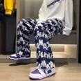 thumbnail image 2 of Pantalones deportivos para hombre, rectos, de hip-hop, de pierna ancha, holgados, estilo coreano, elegantes, informales, de moda de verano, 2 of 5
