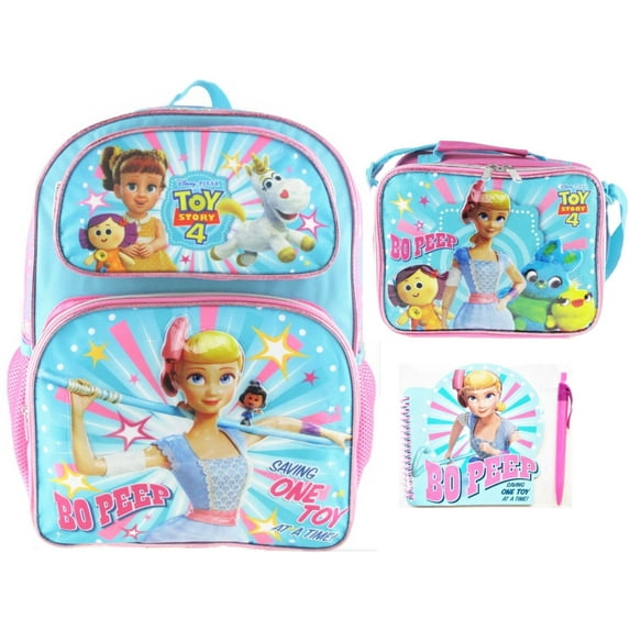 Toy Story 4 Bo Peep 16 inch Deluxe Backpack, Insulated Lunch Bag, Notepad and Pen!
