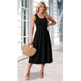 thumbnail image 5 of Wiholl Summer Dresses for Women Flowy Casual Midi Dress Beach Vacation Sundresses with Pockets, 5 of 9