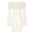 thumbnail image 5 of LEKWK Sweater Dress for Women Warm Knit Long Sleeve Off The Shoulder Dress Mini Pullover Tunic Dresses Soft Fall Party Club Wear, 5 of 5
