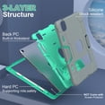 thumbnail image 5 of Rugged Case For iPad Air 11 inch M4/M3/M2 (2026/2025/2024) Shockproof Cover with Kickstand & Pencil Holder, 5 of 8