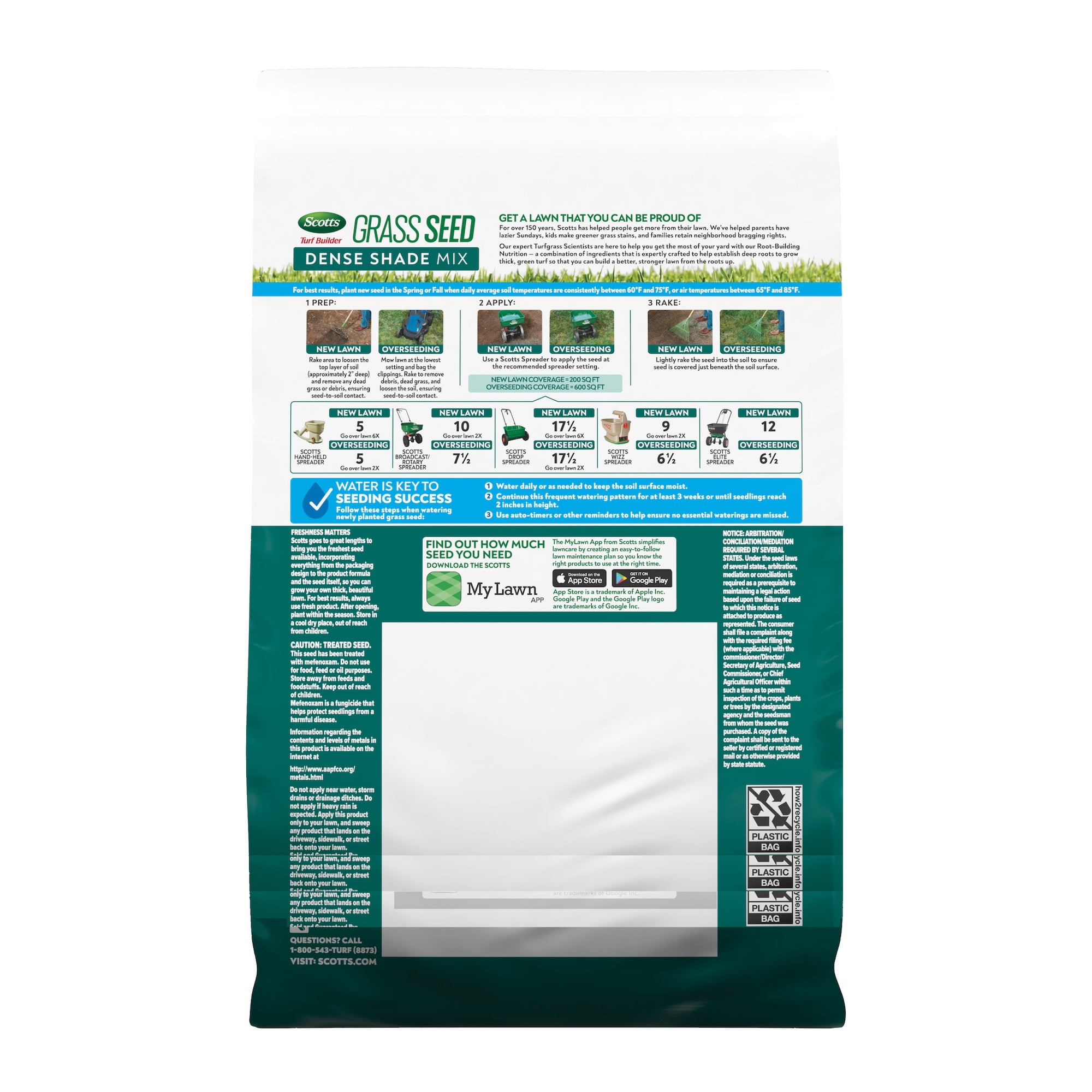 Scotts Turf Builder Grass Seed Dense Shade Mix, 2.4 lbs.