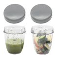 thumbnail image 1 of Blender Cups And Flat Lids Replacement Parts For Nutribullet, 2 Pcs, 1 of 2