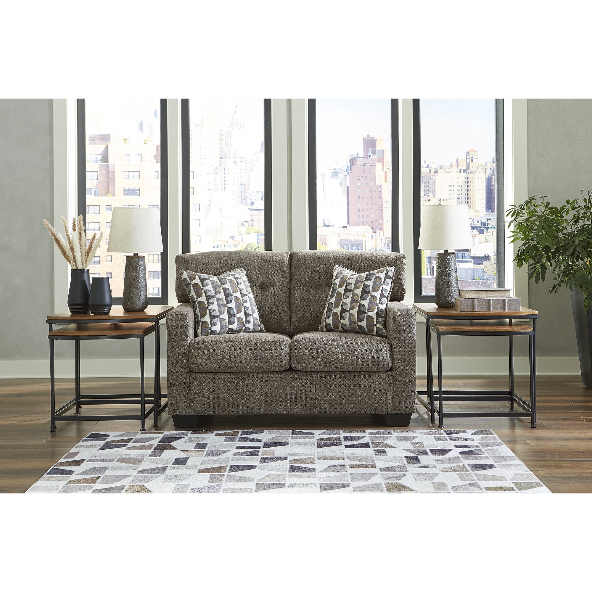 Signature Design by Ashley Mahoney Chocolate Loveseat