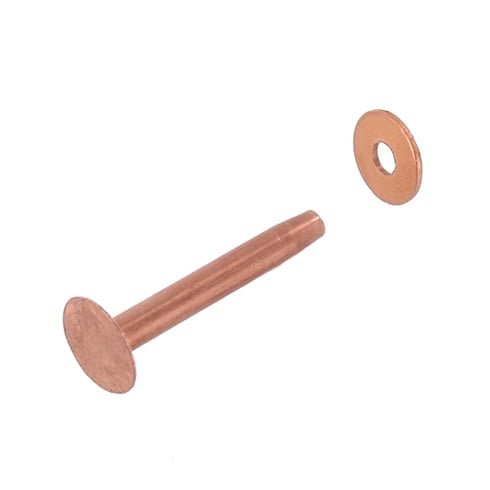 CRB12 #12 Copper Rivets w/ Burrs, Solid Copper (1lb. bag)