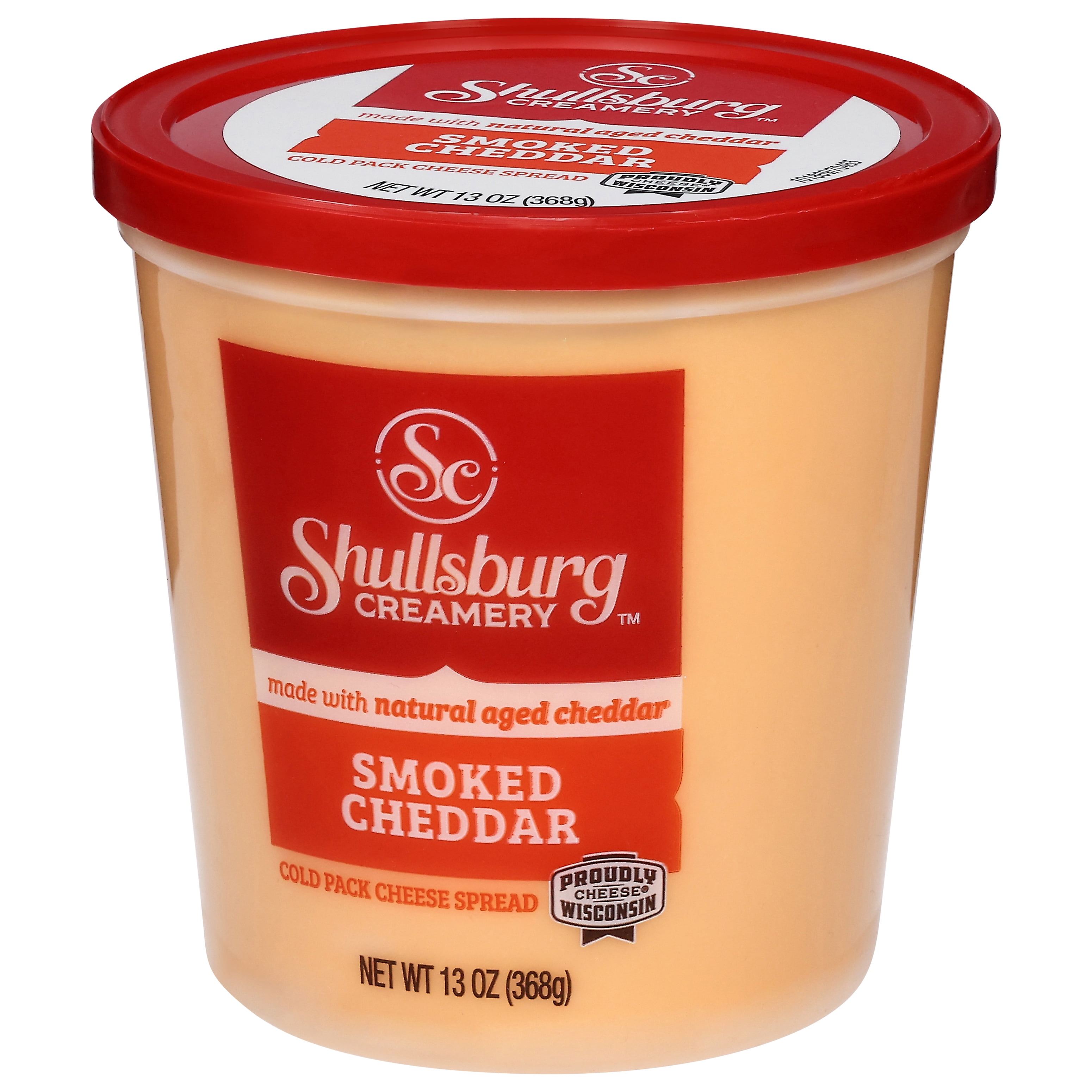 Shullsburg Creamery Smokey Cheddar Spreadable Cheese Spread, 13 oz, Tub, Refrigerated