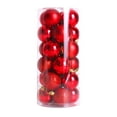 thumbnail image 2 of 24 Piece Christmas Ball Christmas Tree Ornaments - Shatterproof Christmas Tree Decorations Medium Hanging Balls Red 2.5 Inch x 24 Pack, 2 of 4