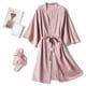 thumbnail image 5 of Gibobby arnés para mujer Ropas Ropas Ropa de camisón Ropa de dormir Satin Sexy Lingerie Mujeres Seda Pajamas(Rosa, S), 5 of 5