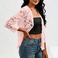 thumbnail image 5 of Xuyuer Women's Elegant Long Sleeve Lace Open Front Cardigan - Casual Lightweight Layering Piece for Summer Style, 5 of 8