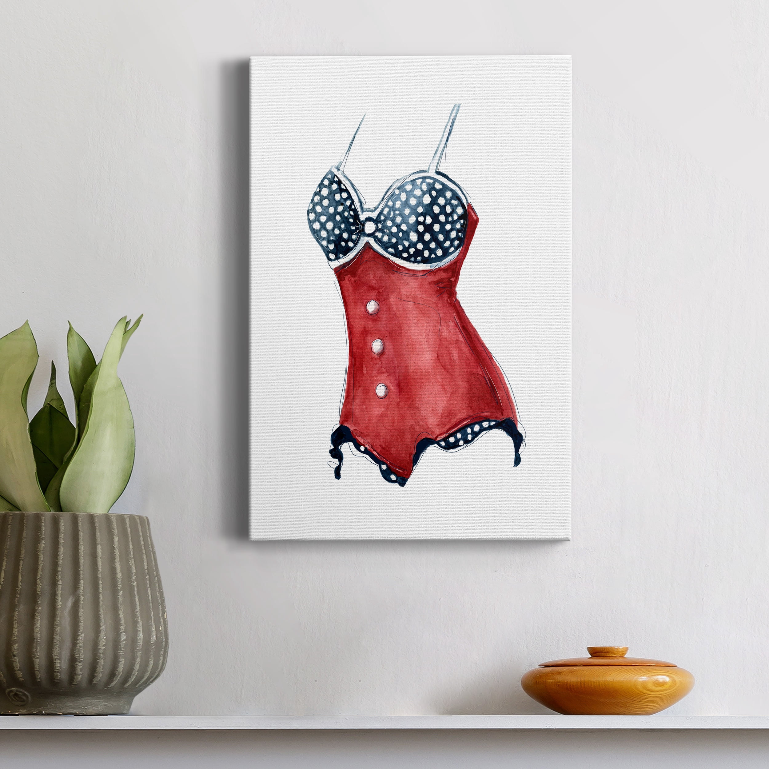 Vintage Swimwear II Premium Gallery Wrapped Canvas - Ready to Hang - 32 x 48