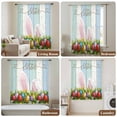 thumbnail image 6 of Easter Sheer Curtains 72 Inches Long, Wooden Bunny Colorful Eggs Spring Floral Botanical Light Filering Curtains, Breathable Simi Curtain Privacy Drapes for Living Room Bedroom Window Treatment, 6 of 9