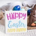 thumbnail image 3 of Zomyto 7"x7" Rustic Farmhouse Bunny Easter Decorations Country Home Office Desk Decor Happy Easter Every Bunny Sign Shelf Tiered Tray Decor Gifts for Women, 3 of 5