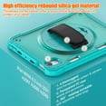 thumbnail image 5 of ELEHOLD Hybrid Rugged Case for iPad Mini 6th Generation, Dual-Layer Protective Heavy Duty Shockproof Case with 360° Rotatable Handstrap Foldable Kickstand Crossbody Shoulder Strap,Blue, 5 of 8
