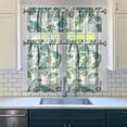 thumbnail image 3 of Small Floral Print Kitchen Curtains 3-Piece Set Farmhouse Window Treatment, 3 of 5
