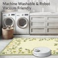 thumbnail image 5 of ODIKA 4'x6' Machine Washable Non-Slip Area Rug, Verdant Trellis Design Subtle Botanical Print High Traffic Rug, Beige, 207170, 5 of 7
