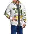 thumbnail image 2 of Kdxio Christmas Gnomes Print Men Hoodies Casual Hoodies for Men with Zip Pockets Full Zip Long Sleeve Sweatshirt Sports Hooded Jacket-Medium, 2 of 5