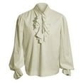 thumbnail image 1 of MYG Mens Medieval Renaissance Steampunk Ruffle Collar Blouse Pirate Vampire Shirt, 1 of 7
