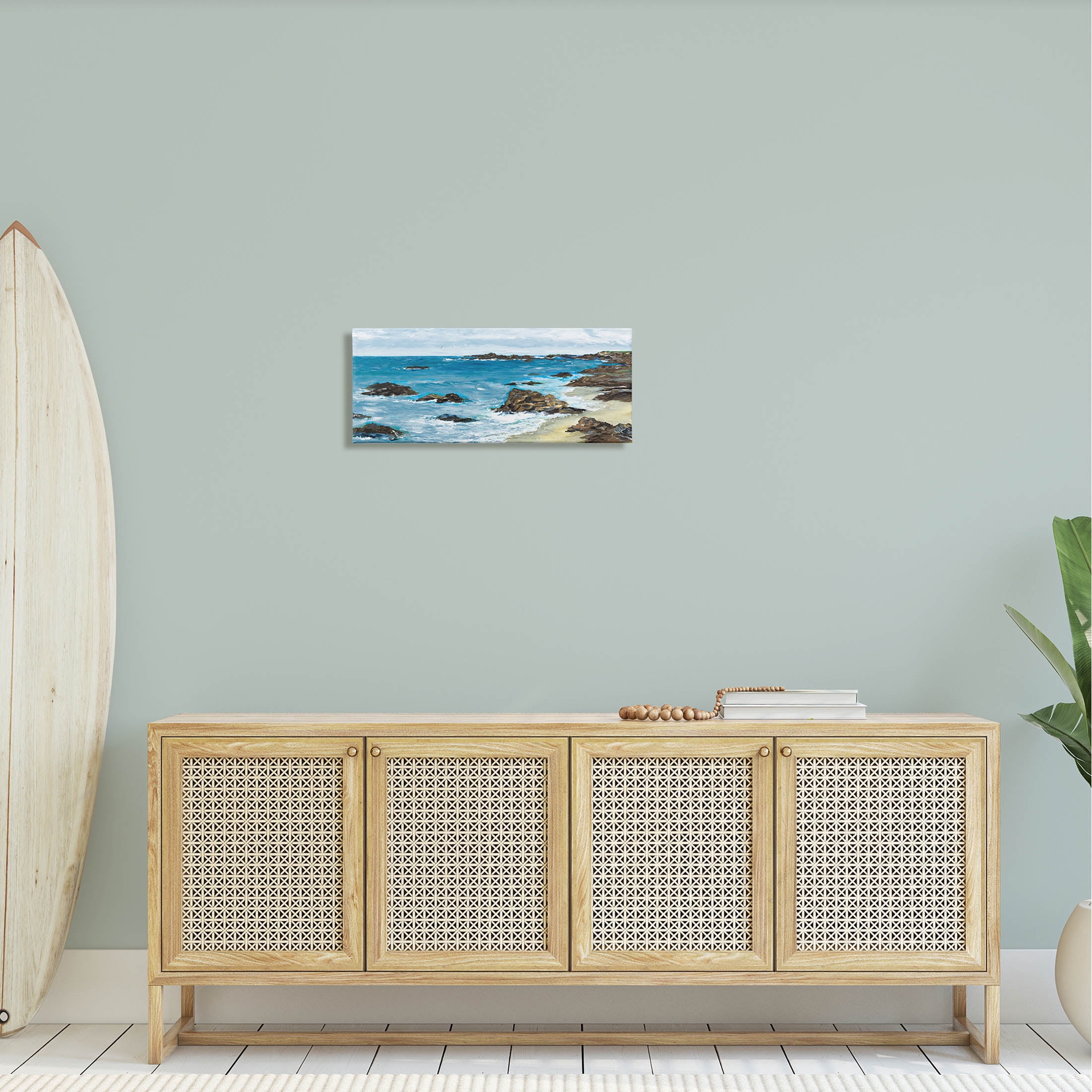 Stupell Industries Rocky Beach Coast Painting Painting Gallery Wrapped Canvas Print Wall Art, Design by Julie DeRice