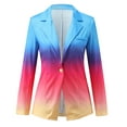 thumbnail image 3 of Vedolay Suit Jacket Women's Casual Blazer Solid Double Blazer Open Front Suit Jacket,Blue M, 3 of 5