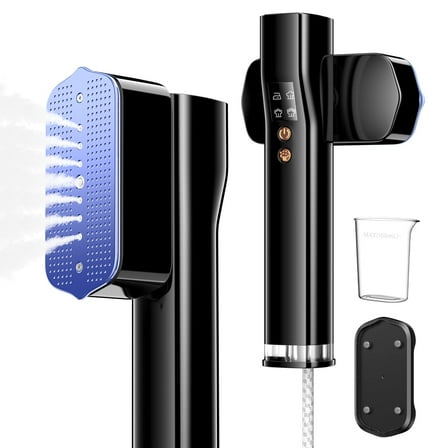 FDDAI 1200W Portable Garment Steamer for Clothes: 25s Fast Heat-Up, 3 Steam Levels, 90° Rotatable Handheld Iron Steamer, Lightweight Travel Steamer for Home & Abroad, Auto Shut-off Wrinkle Remover