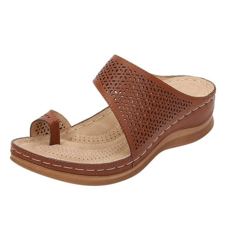 

Women Wedges Beach Open Toe Roman Flip Flop Beaded Bohemian slippers Casual Shoe House Slippers for Women Washable Open Toe Cute Slipper Socks with Grippers for Women Women Animal Slippers Slippers